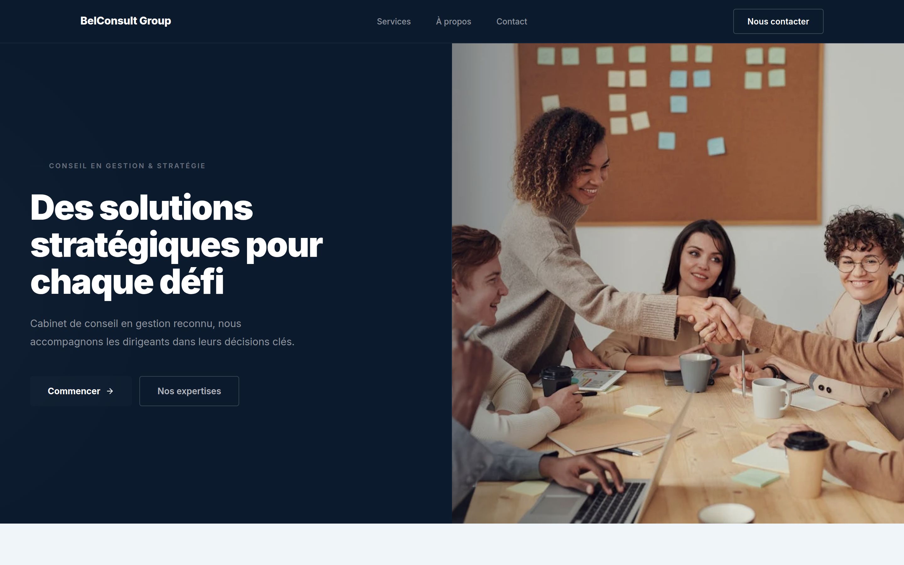 Template Corporate — version desktop